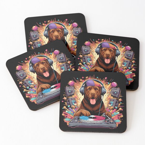 Item preview, Brown Labrador DJ Playing Music Gift designed and sold by Pineapple-Tree.
