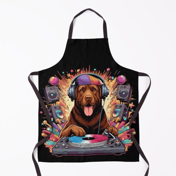 Item preview, Brown Labrador DJ Playing Music Gift designed and sold by Pineapple-Tree.