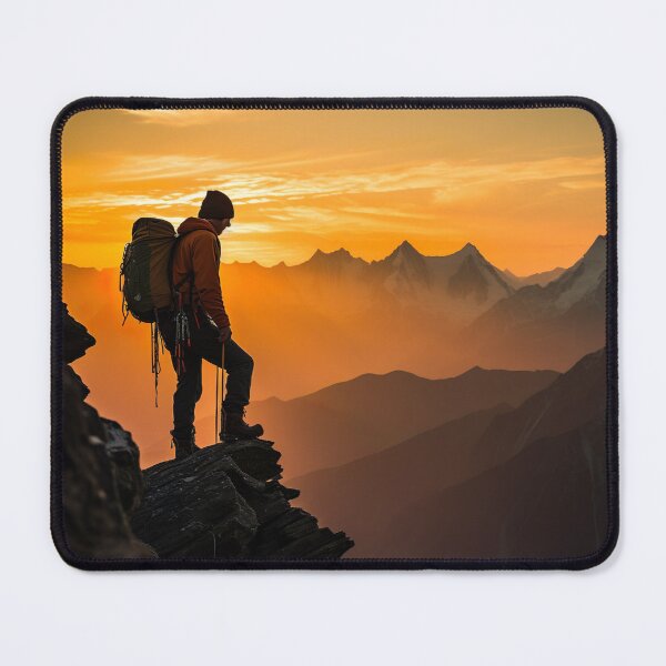 Item preview, Rock Climber Overlooking Valley - Adventure designed and sold by KootenayDesigns.