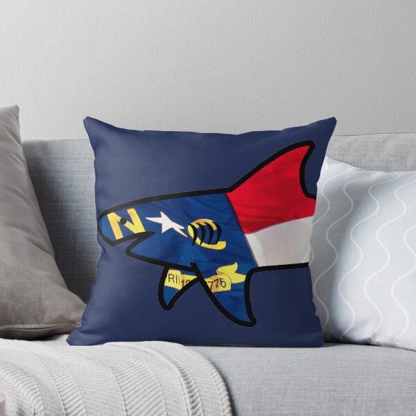 Item preview, Version 4: North Carolina Flag Shark T-Shirt or Sticker, Scuba Diving Shirt tshirt, Bull Shark tee, Great White Shark t-shirt, bold vector art of modern take on beach sharks. designed and sold by markmm9.
