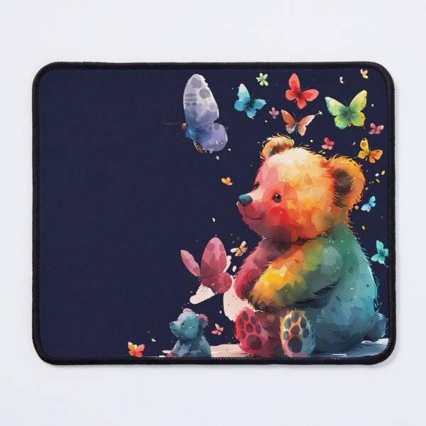 Item preview, Rainbow cute bear, Bear custom, Teddy Bear funny with Butterflies of many colors designed and sold by CHOKCHAIVONGDEE.
