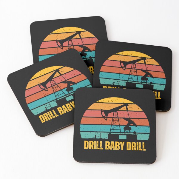 Item preview, Drill Baby Drill Retro Sunset designed and sold by Josephines-ZA.