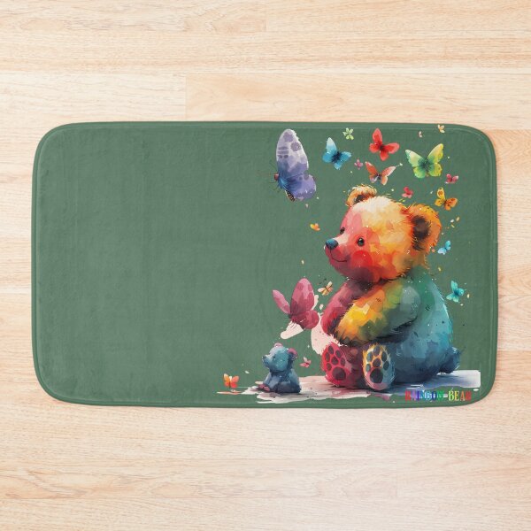 Item preview, Rainbow cute bear, Bear custom, Teddy Bear funny with Butterflies of many colors designed and sold by CHOKCHAIVONGDEE.