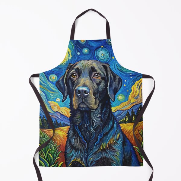 Item preview, Black Labrador Retriever in Van Gogh's Starry Night Art Style designed and sold by Art-Jiyuu.
