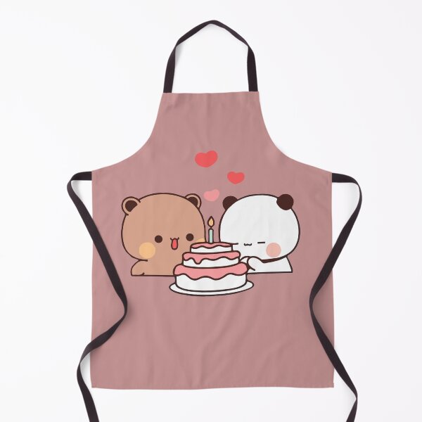 Item preview, DuDu Bear celebrating his love BuBu Panda’s birthday designed and sold by Pandety.