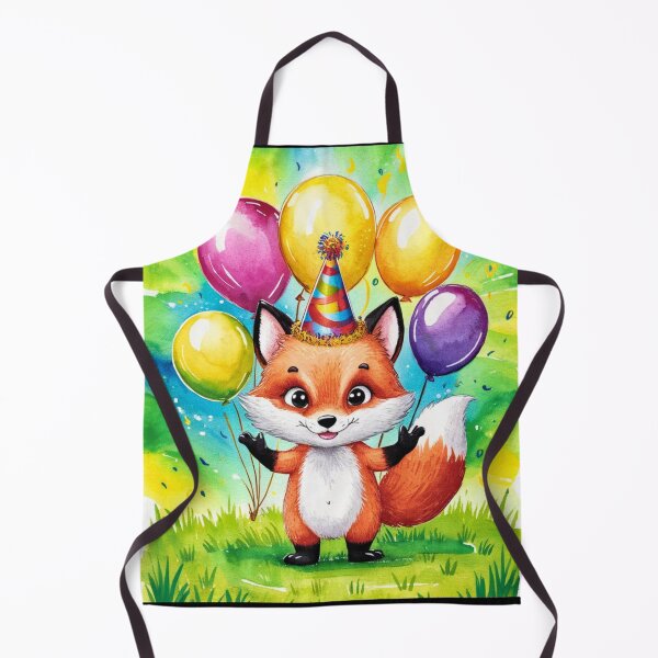 Item preview, Birthday Celebration. Birthday Fox. Adorable fox, birthday balloons, watercolor fox, fox drawing, floral fox designed and sold by FoxVibes.