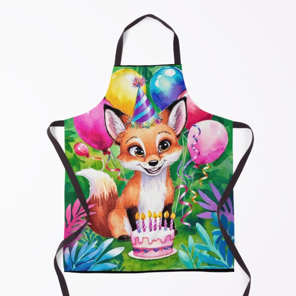 Item preview, Birthday Celebration. Birthday Fox. Adorable fox, birthday balloons, watercolor fox, fox drawing, floral fox designed and sold by FoxVibes.