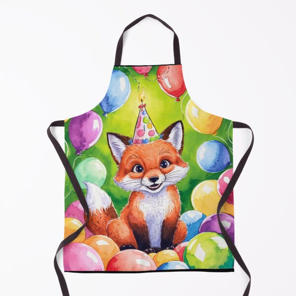 Item preview, Birthday Celebration. Birthday Fox. Adorable fox, birthday balloons, watercolor fox, fox drawing, floral fox designed and sold by FoxVibes.
