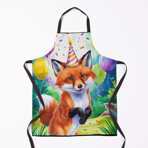 Item preview, Birthday Celebration. Birthday Fox. Adorable fox, birthday balloons, watercolor fox, fox drawing, floral fox designed and sold by FoxVibes.