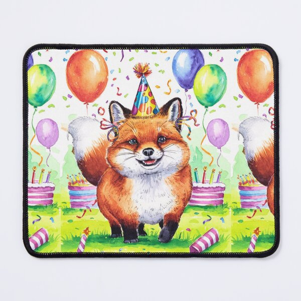 Item preview, Birthday Celebration. Birthday Fox. Adorable fox, birthday balloons, watercolor fox, fox drawing, floral fox designed and sold by FoxVibes.