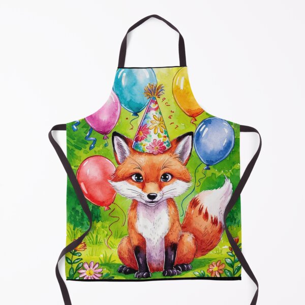 Item preview, Birthday Celebration. Birthday Fox. Adorable fox, birthday balloons, watercolor fox, fox drawing, floral fox designed and sold by FoxVibes.