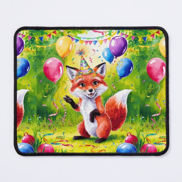 Item preview, Birthday Celebration. Birthday Fox. Adorable fox, birthday balloons, watercolor fox, fox drawing, floral fox designed and sold by FoxVibes.
