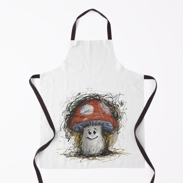 Item preview, Whimsical Smiling Mushroom Charming Drawn Sketch designed and sold by SellingWSarah17.