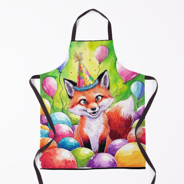 Item preview, Birthday Celebration. Birthday Fox. Adorable fox, birthday balloons, watercolor fox, fox drawing, floral fox designed and sold by FoxVibes.