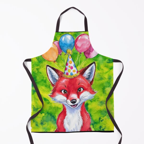 Item preview, Birthday Celebration. Birthday Fox. Adorable fox, birthday balloons, watercolor fox, fox drawing, floral fox designed and sold by FoxVibes.