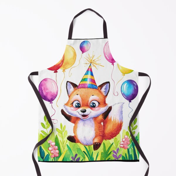 Item preview, Birthday Celebration. Birthday Fox. Adorable fox, birthday balloons, watercolor fox, fox drawing, floral fox designed and sold by FoxVibes.