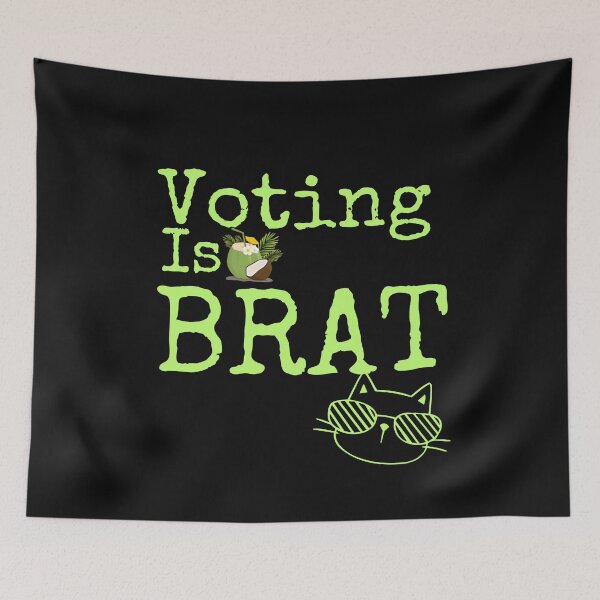 Item preview, Voting Is BRAT Harris 2024 Vote Blue Save Democracy Political Design designed and sold by EarthArtDesigns.