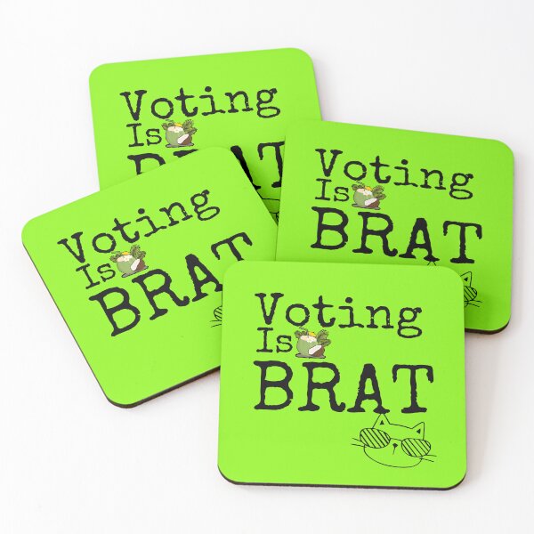 Item preview,  Voting Is BRAT Harris 2024 Vote Blue Save Democracy Political Design designed and sold by EarthArtDesigns.