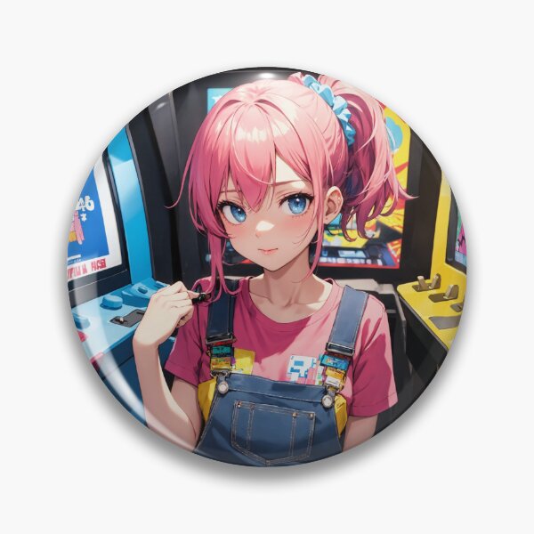 Item preview, Cute Anime Girl, Retro Gamer Programmer designed and sold by iloveanimechibi.