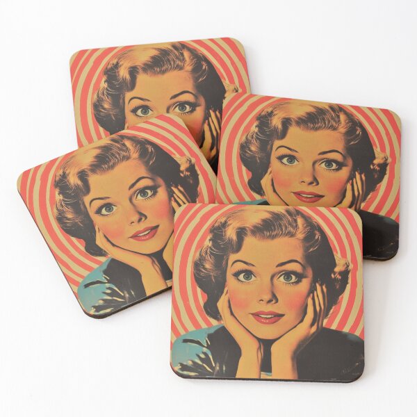 Item preview, Retro Woman with Hypnotic Background designed and sold by Rafał Stadnik.