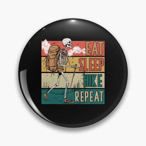 Item preview, Eat Sleep Hike Repeat Skeleton designed and sold by ObjCrea123.