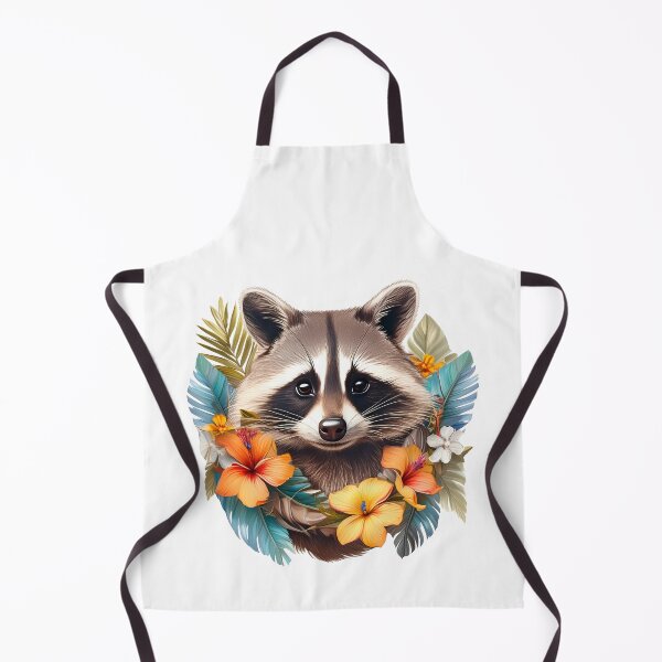 Item preview, Tropical Raccoon with Hawaiian Flowers designed and sold by Eamornia.
