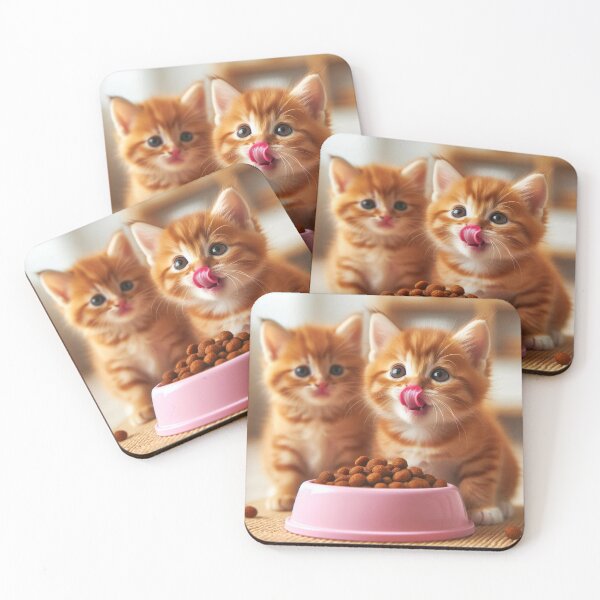 Item preview, Adorable Kittens Enjoying Mealtime designed and sold by Peter-Pan-S.