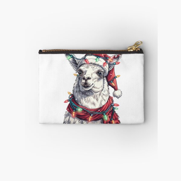 Item preview, Hyper Realistic Christmas Llama Sticker with Lights and Santa Hat designed and sold by tjnextgen99.