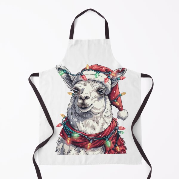 Item preview, Hyper Realistic Christmas Llama Sticker with Lights and Santa Hat designed and sold by tjnextgen99.