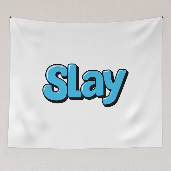 Item preview, Pray Slay! Funny Blue Slay designed and sold by PMCreative.