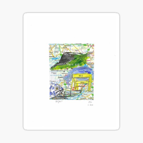 Item preview, Belfast map. designed and sold by DebTheZeb.