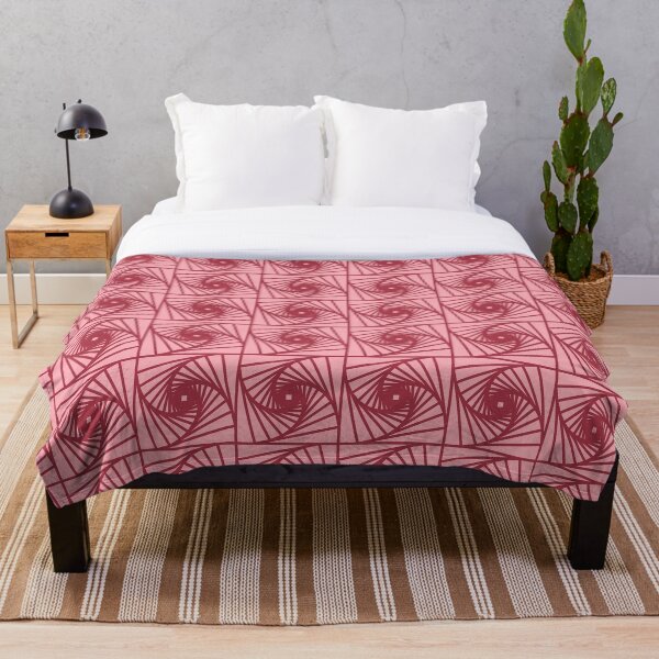 Aperçu de l'œuvre Carrés en spirale motif rouge créée et vendue par SJ-Merch.