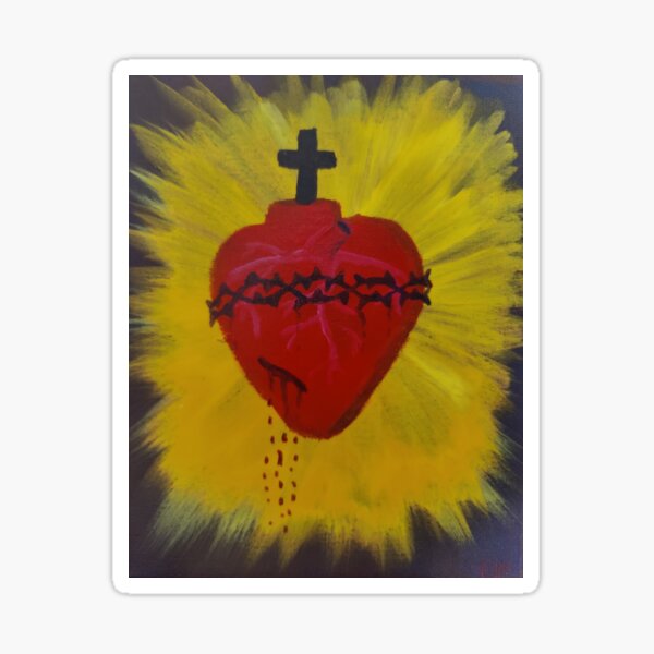 Item preview, Sacred Heart of Jesus designed and sold by PaintsbyTom.