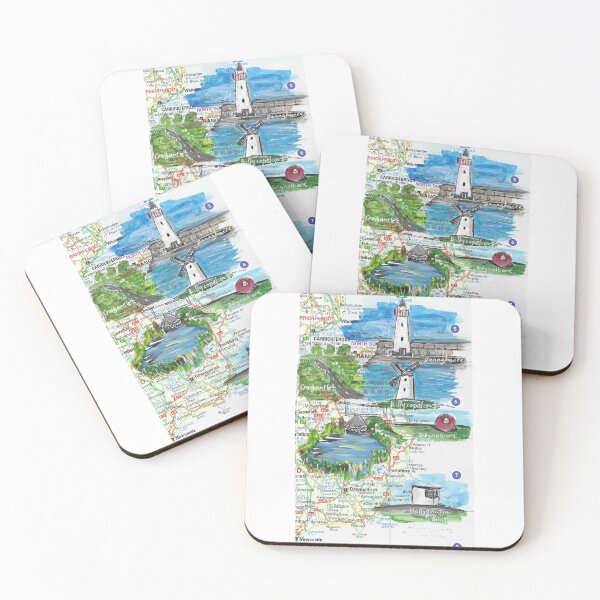 Item preview, Co Down painted map. designed and sold by DebTheZeb.