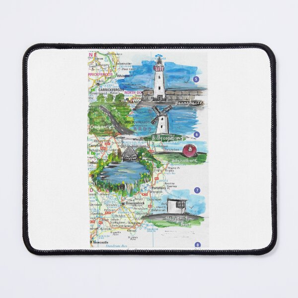Item preview, Co Down painted map. designed and sold by DebTheZeb.