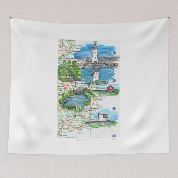 Item preview, Co Down painted map. designed and sold by DebTheZeb.