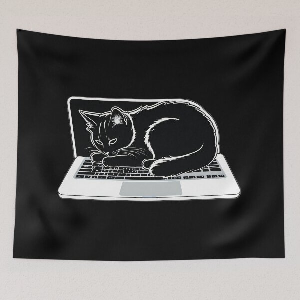 Item preview, Laptop Lounge: Cozy Cat Computing designed and sold by mrGrayMan.
