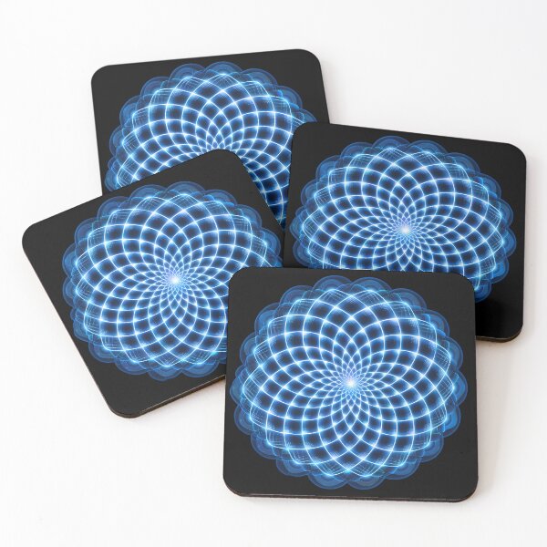 Item preview, Neon Cobalt Blue Spirograph Spectacle designed and sold by AI-Only Creations.