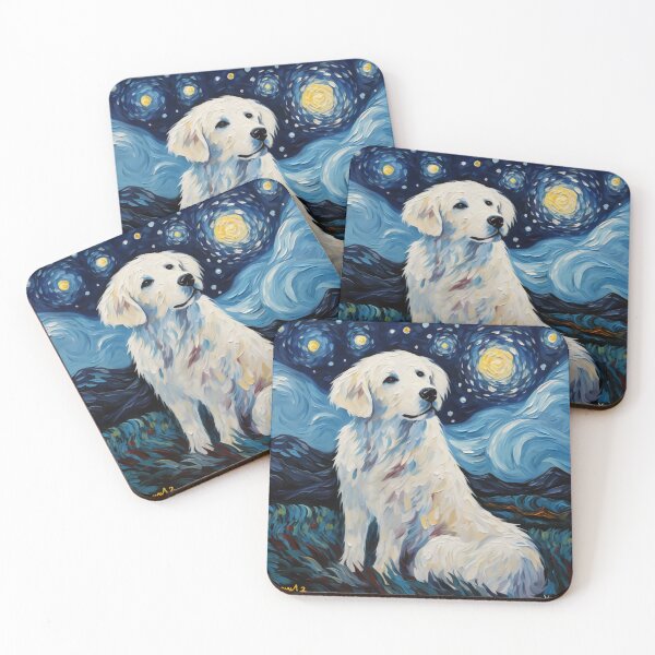 Item preview, Kuvasz Portrait At Night designed and sold by SusanSchellvo.