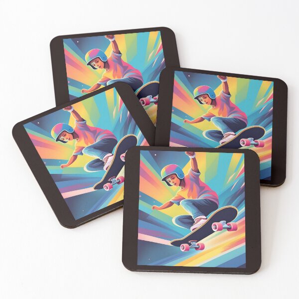 Item preview, Colorful Skateboarder Skateboarding Skateboard designed and sold by Marcin-PL.