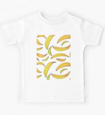Watercolor bananas - yellow, blue and green Kids Tee