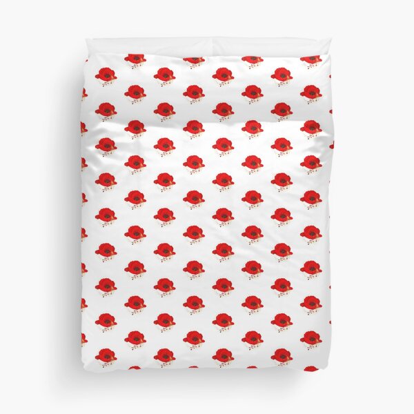 Item preview, beautiful red flower comforters and  Shower Curtains designed and sold by Floral Design Gallery.