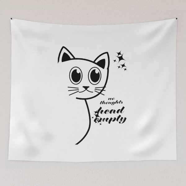 Item preview, no thoughts head empty cat meme  designed and sold by alevealev.