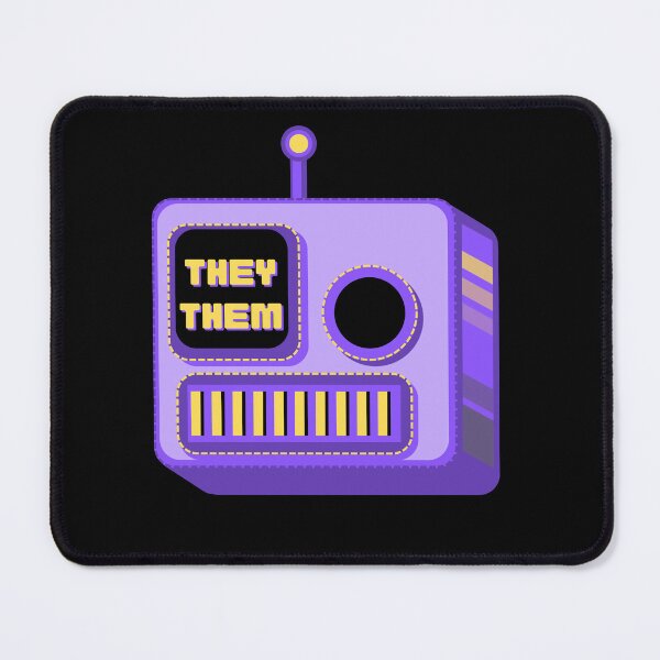 Item preview, They/Them Non-binary Robot Dark Mode designed and sold by CertifiedRodent.