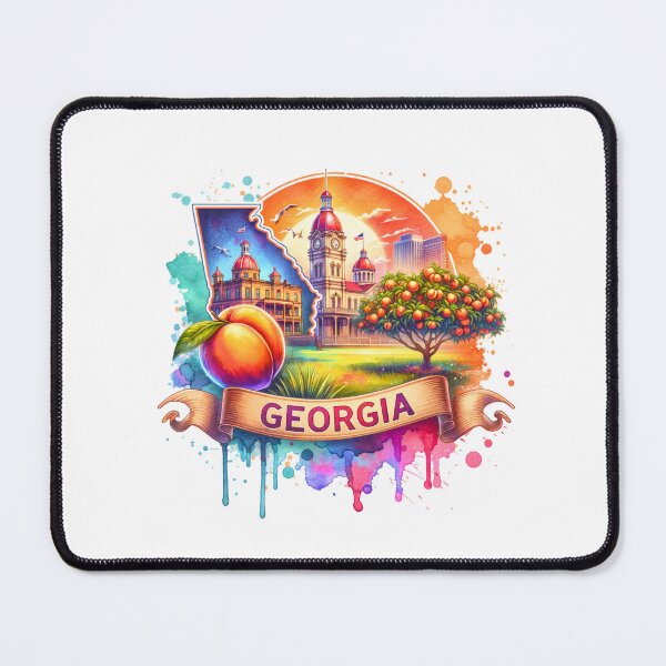 Item preview, Vintage US State Watercolor Maps – Georgia - Retro Travel Art for T-Shirts, Mugs, Stickers & More designed and sold by artedigital99.