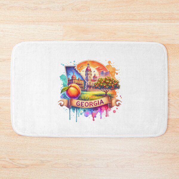 Item preview, Vintage US State Watercolor Maps – Georgia - Retro Travel Art for T-Shirts, Mugs, Stickers & More designed and sold by artedigital99.