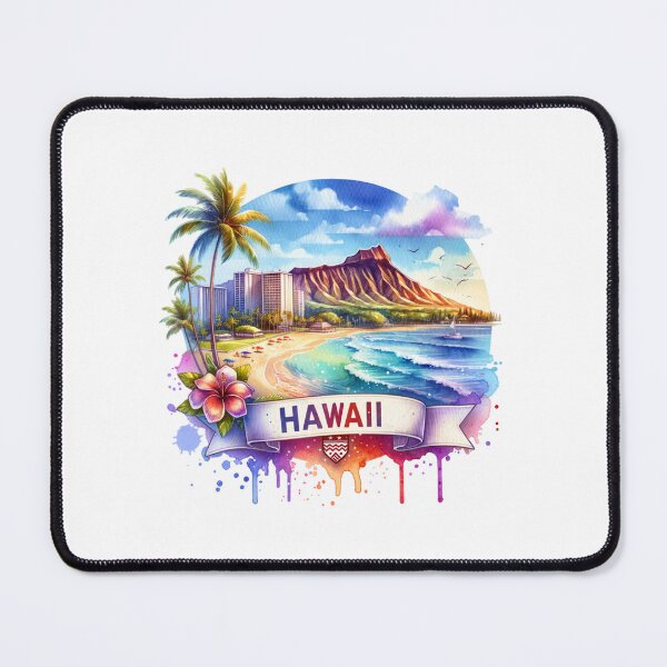 Item preview, Vintage US State Watercolor Maps – hawaii - Retro Travel Art for T-Shirts, Mugs, Stickers & More designed and sold by artedigital99.