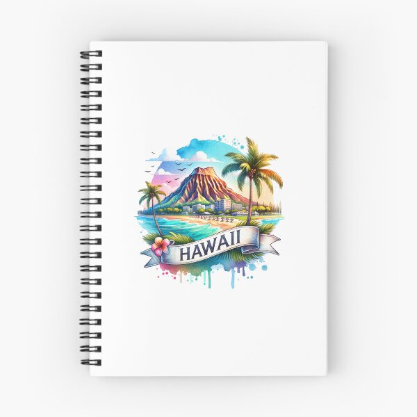 Artikelvorschau, Vintage Aquarellkarten der US-Bundesstaaten – HAWAII – Retro-Reisekunst für T-Shirts, Tassen, Aufkleber und mehr entworfen und verkauft von artedigital99.