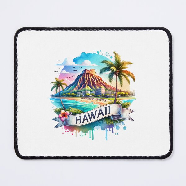 Item preview, Vintage US State Watercolor Maps – HAWAII - Retro Travel Art for T-Shirts, Mugs, Stickers & More designed and sold by artedigital99.