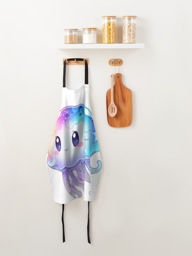 Thumbnail 4 of 6, Apron, jellyfish designed and sold by Designfs.